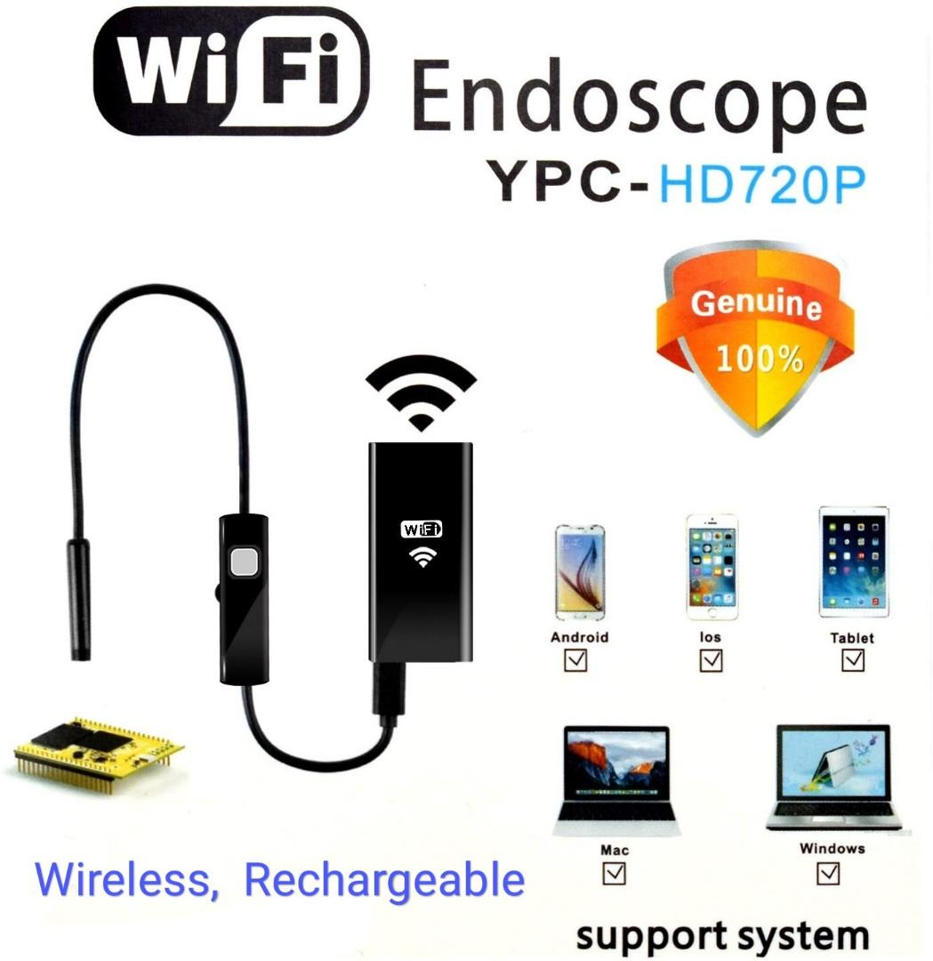 YPC WIFI Endoscope Inspection Camera, 5M HD 720P Waterproof Borescope