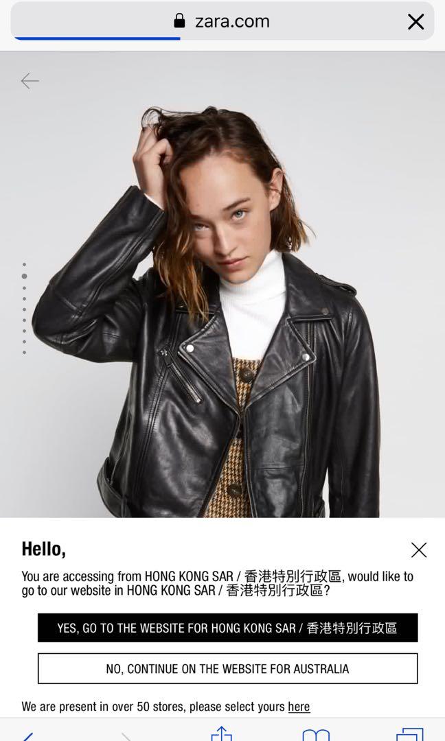 Zara Leather Biker Jacket 皮褸皮衣 Women S Fashion Tops Zara Leather Biker Jacket 皮褸皮衣