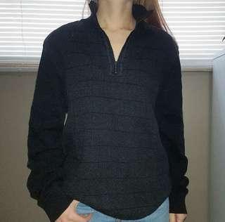 Black Van Heusen Quarter-zip sweater