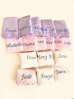 Personalized Face Towels for sports with Embroidery Service