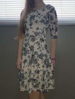 Suzy Shier Floral Pink and Black Dress