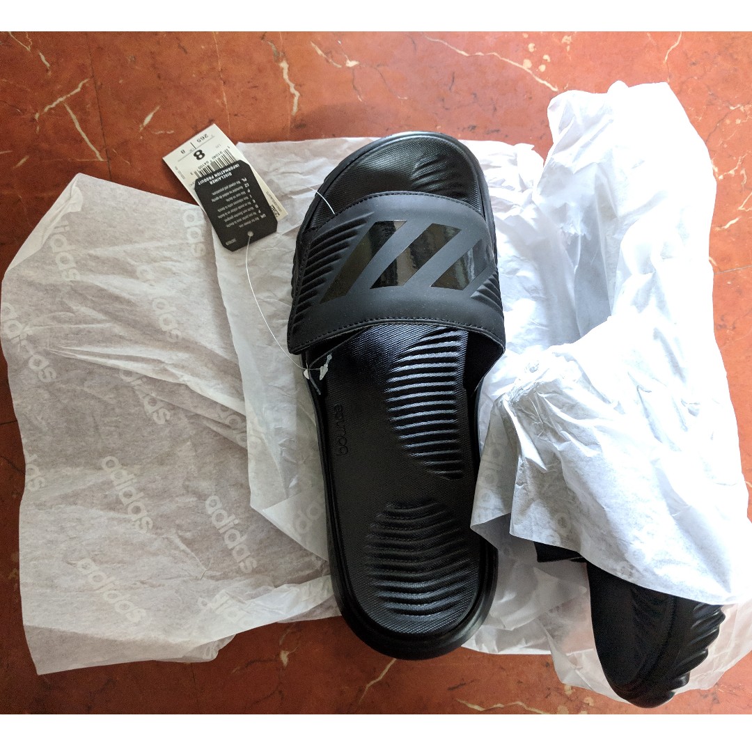全新齊碼adidas Alphabounce Basketball Slides Men S 黑色us 8 不議價