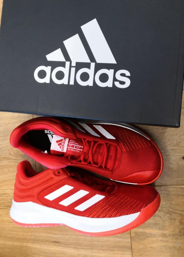Adidas Pro Spark Low 2018 Basketball Shoes In Stock Red White MRTHougang Men s Fashion Footwear Sneakers on Carousell