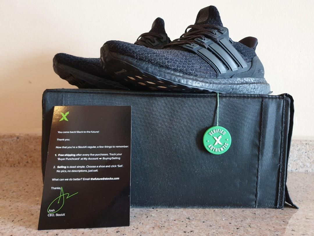 Adidas ultraboost 3.0 triple black Cg3038 matte heel cup Men s