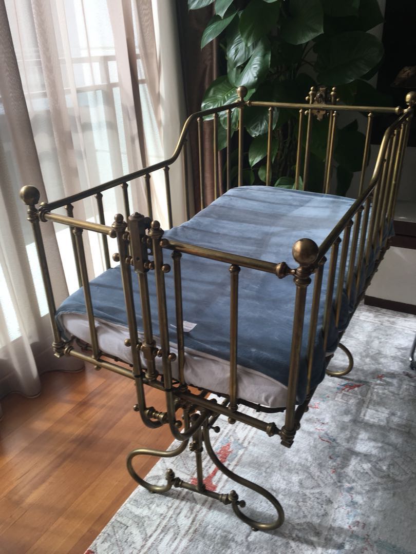 Antique baby crib cot babies kids cots cribs on carousell