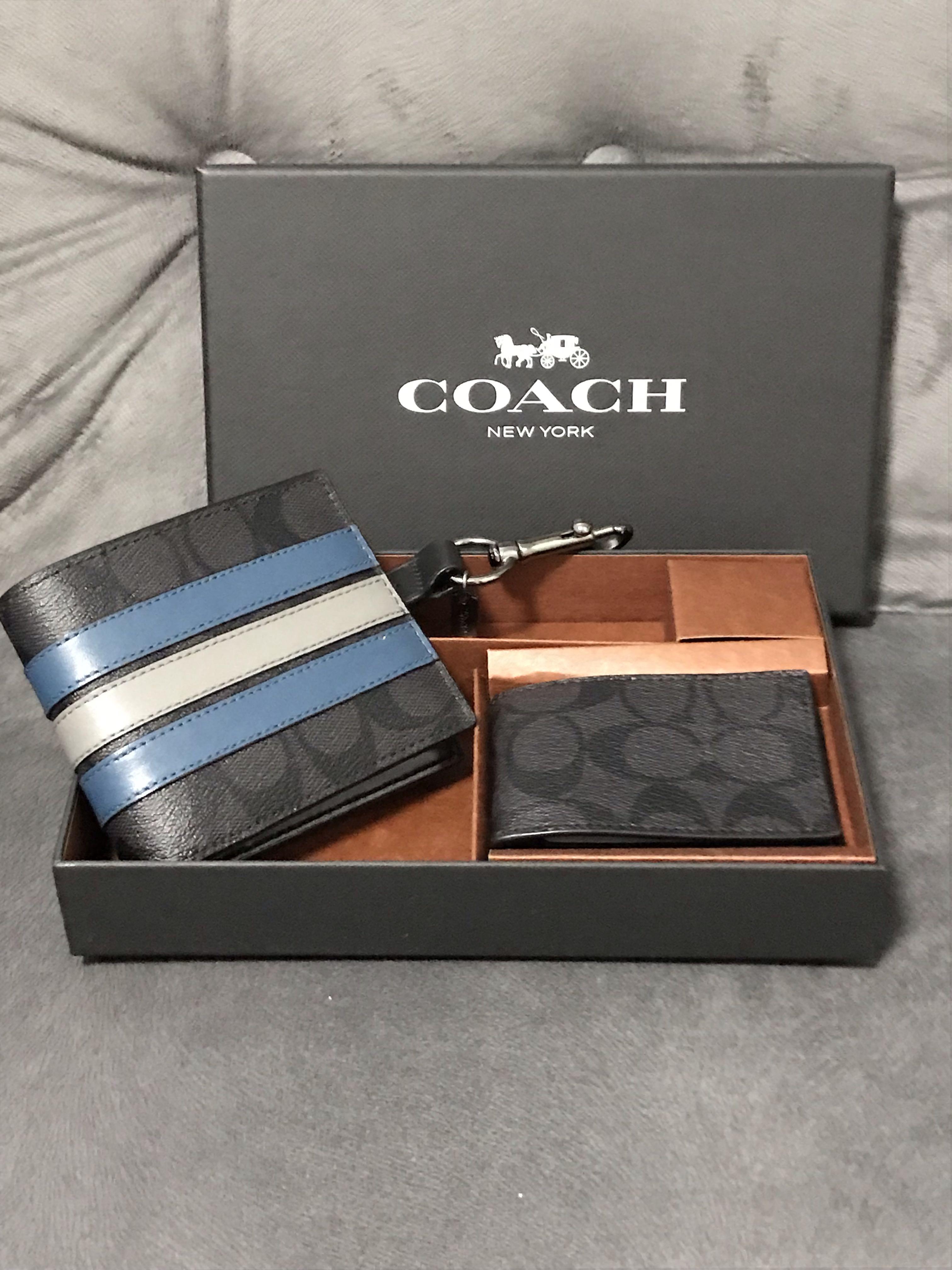 Authentic Men Coach Wallet Set