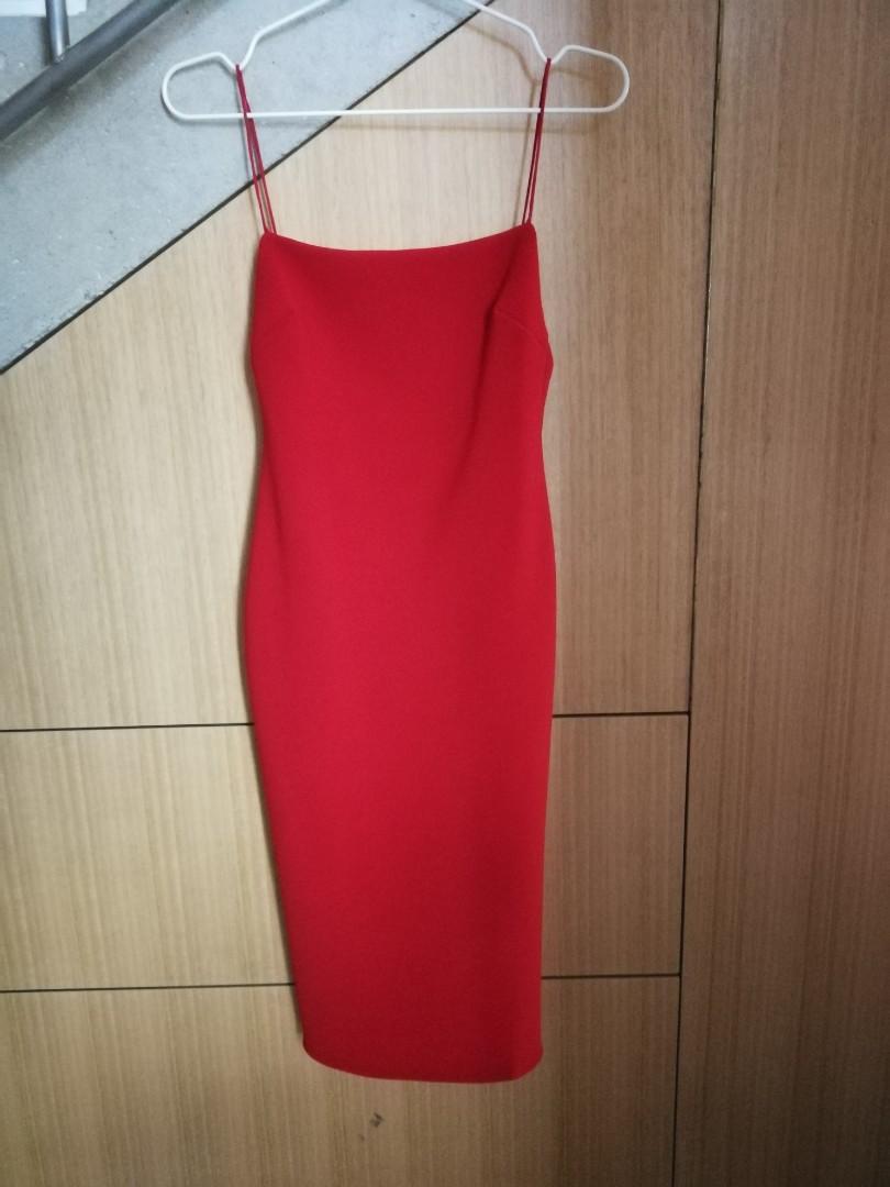 bec and bridge red marvellous dress