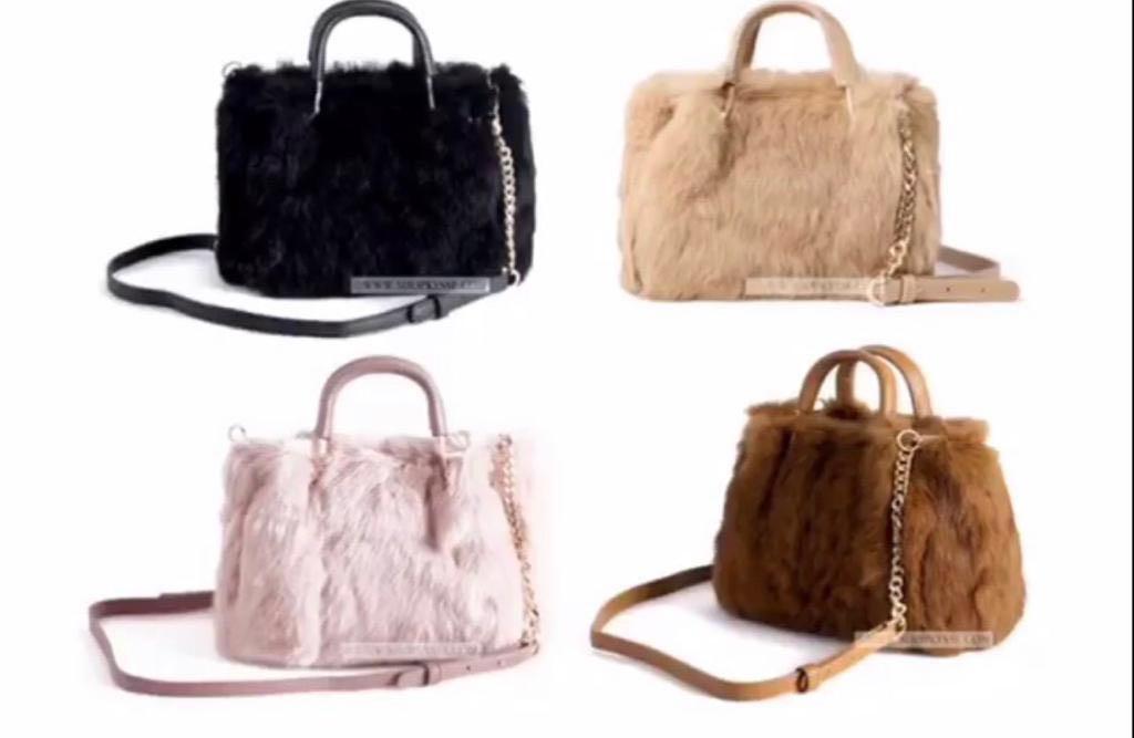 furry sling bag