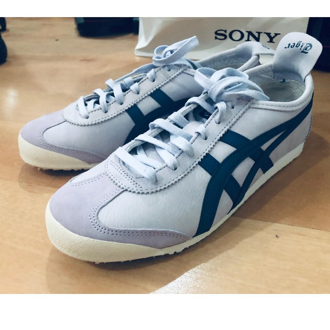 onitsuka tiger white with blue stripes