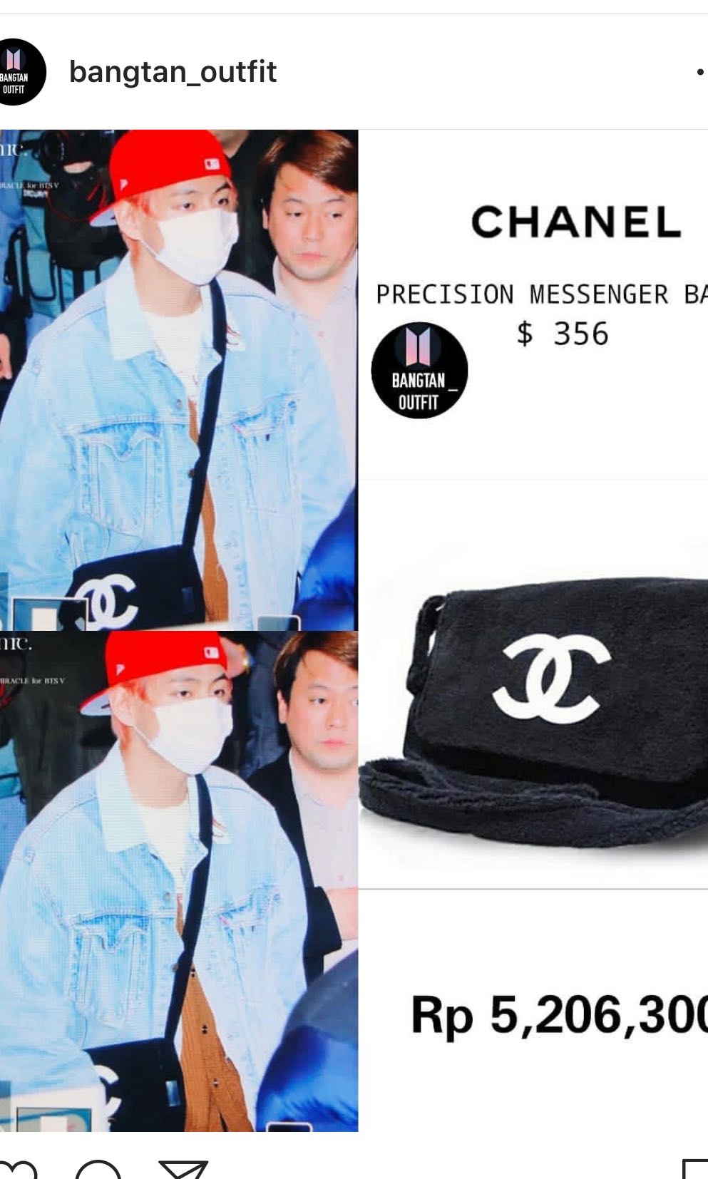 Jual READY STOCK Chanel Precision Sling Bag BTS V Kim Taehyung Preloved  Beige Tas Selempang