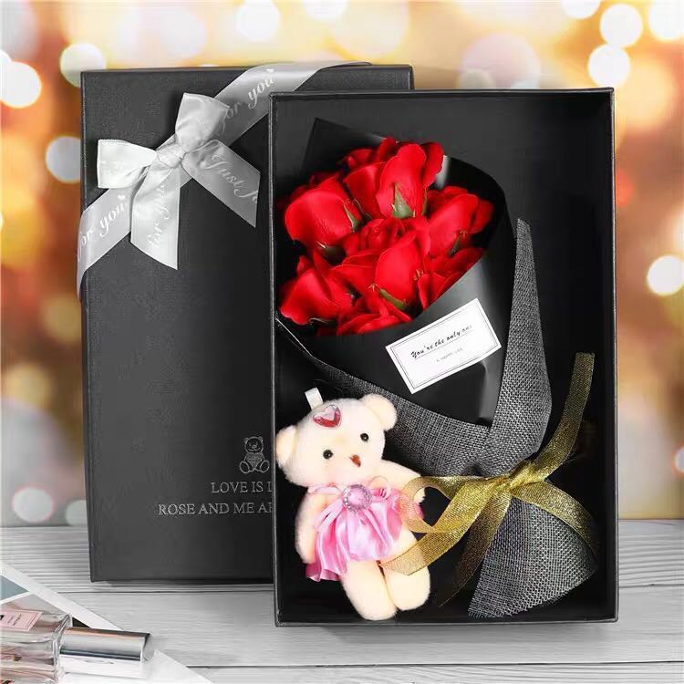 Christmas Gift Simulation Flower Gift Box Rose Romantic Girlfriend Gift Women S Fashion Dresses Sets Traditional Ethnic Wear On Carousell