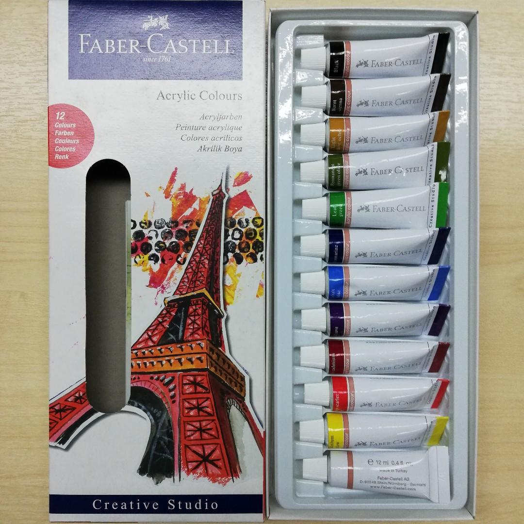 Faber Castell 169501 Akrilik Boya Tupte 12 Renk Hobi24