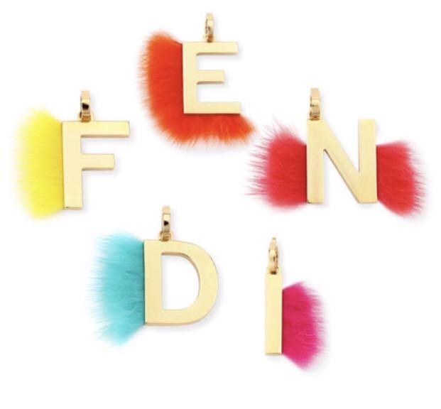 Fendi shop alphabet charm