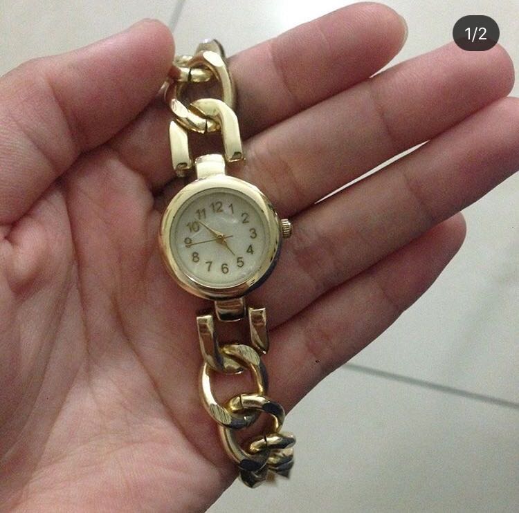 Gold Chain Watch, Women's Fashion, Jewelry & Organisers, Necklaces on