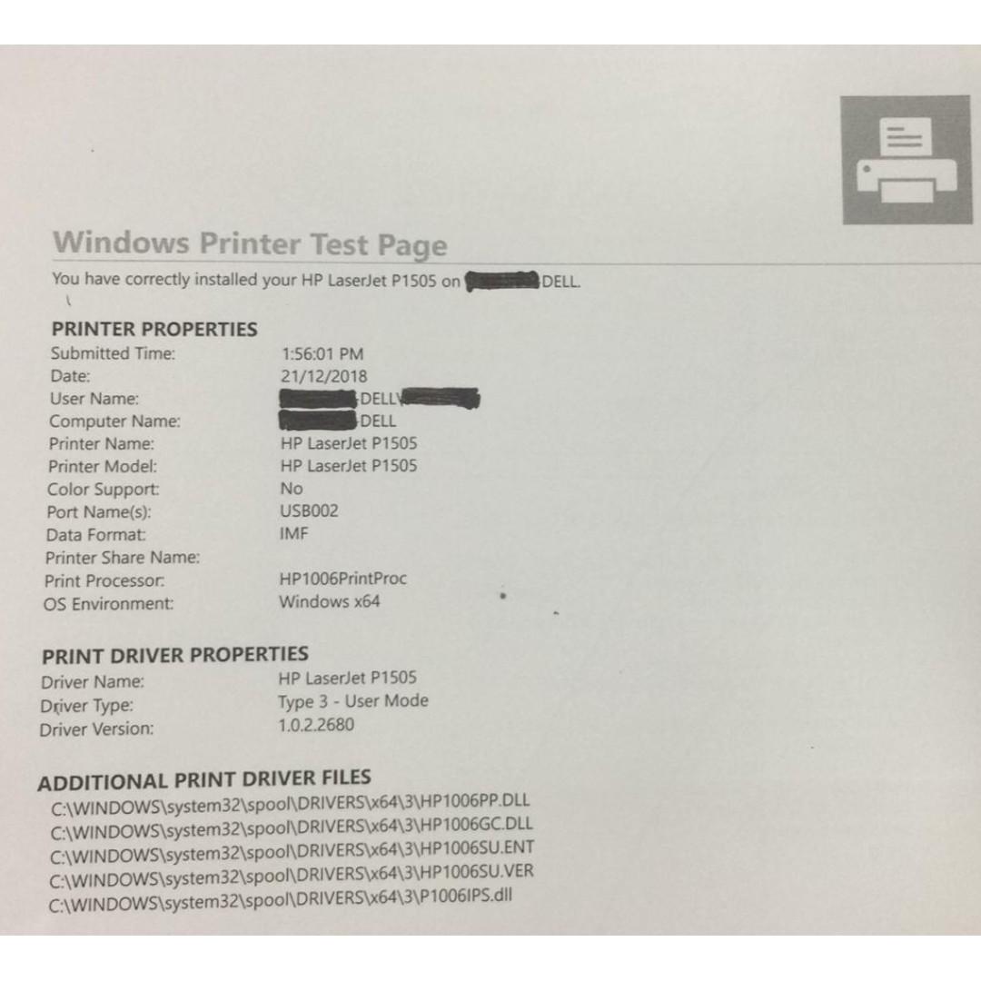 Hp Laserjet P1505 Printer 2nd Hand Computers Tech Parts Accessories Computer Parts On Carousell