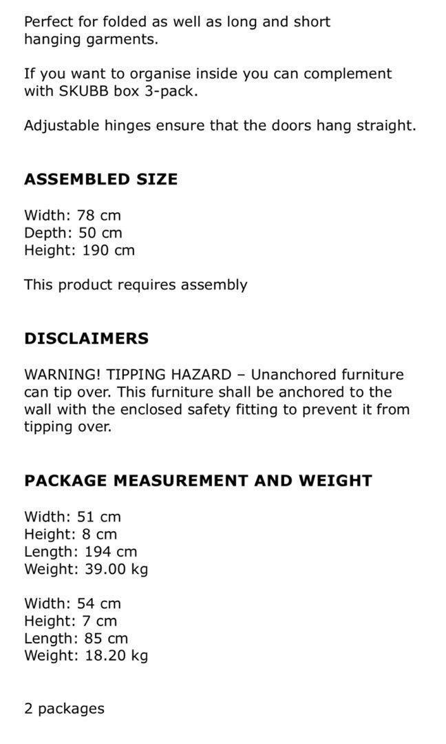 FREE IKEA BRIMNES Wardrobe, Babies & Kids, Baby Nursery & Kids Furniture, Kids' Wardrobes