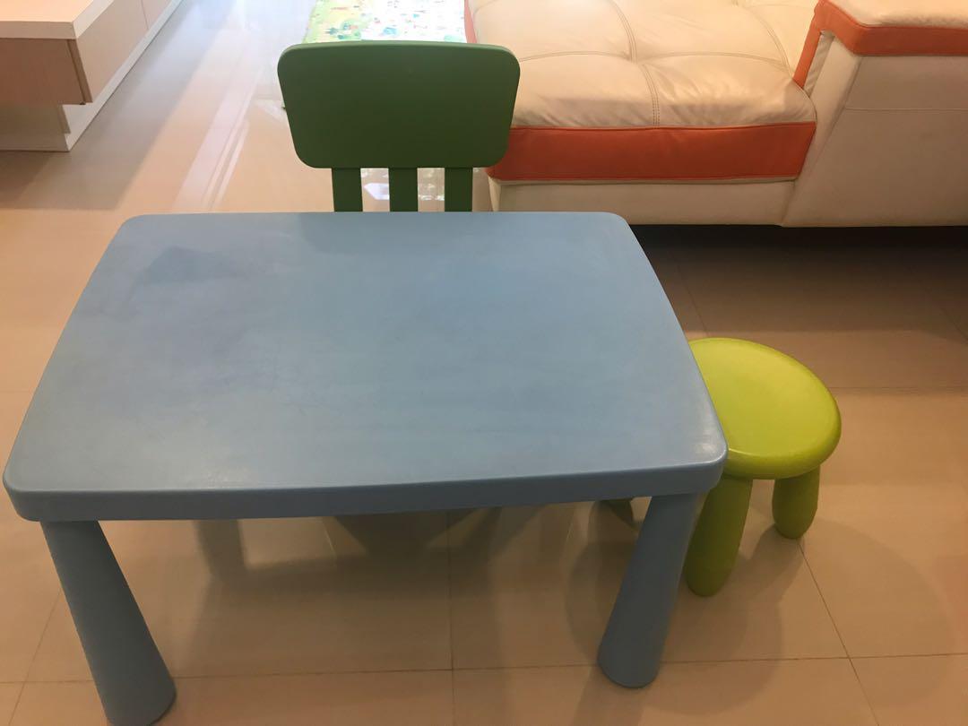 Ikea Kid Table And Chairs Furniture Tables Chairs On Carousell