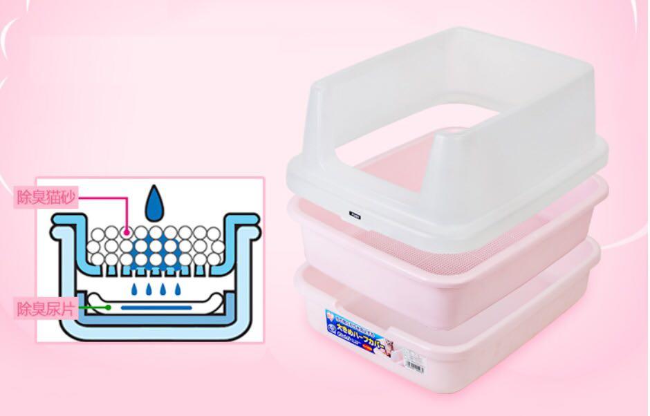 日本愛麗思IRIS NA400三層隔砂貓廁所貓砂盤貓廁兜寵物用品, 寵物用品, 寵物衣服- Carousell