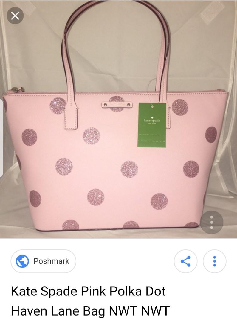 Kate spade pink online purse with polka dots