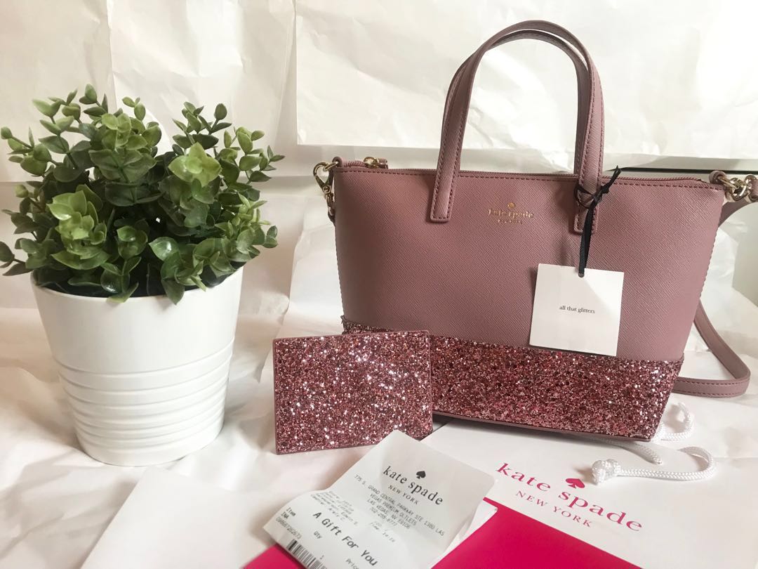 Kate Spade Ina Greta Satchel Bag in Pink Card Case Authentic Luxury Bags Wallets on Carousell