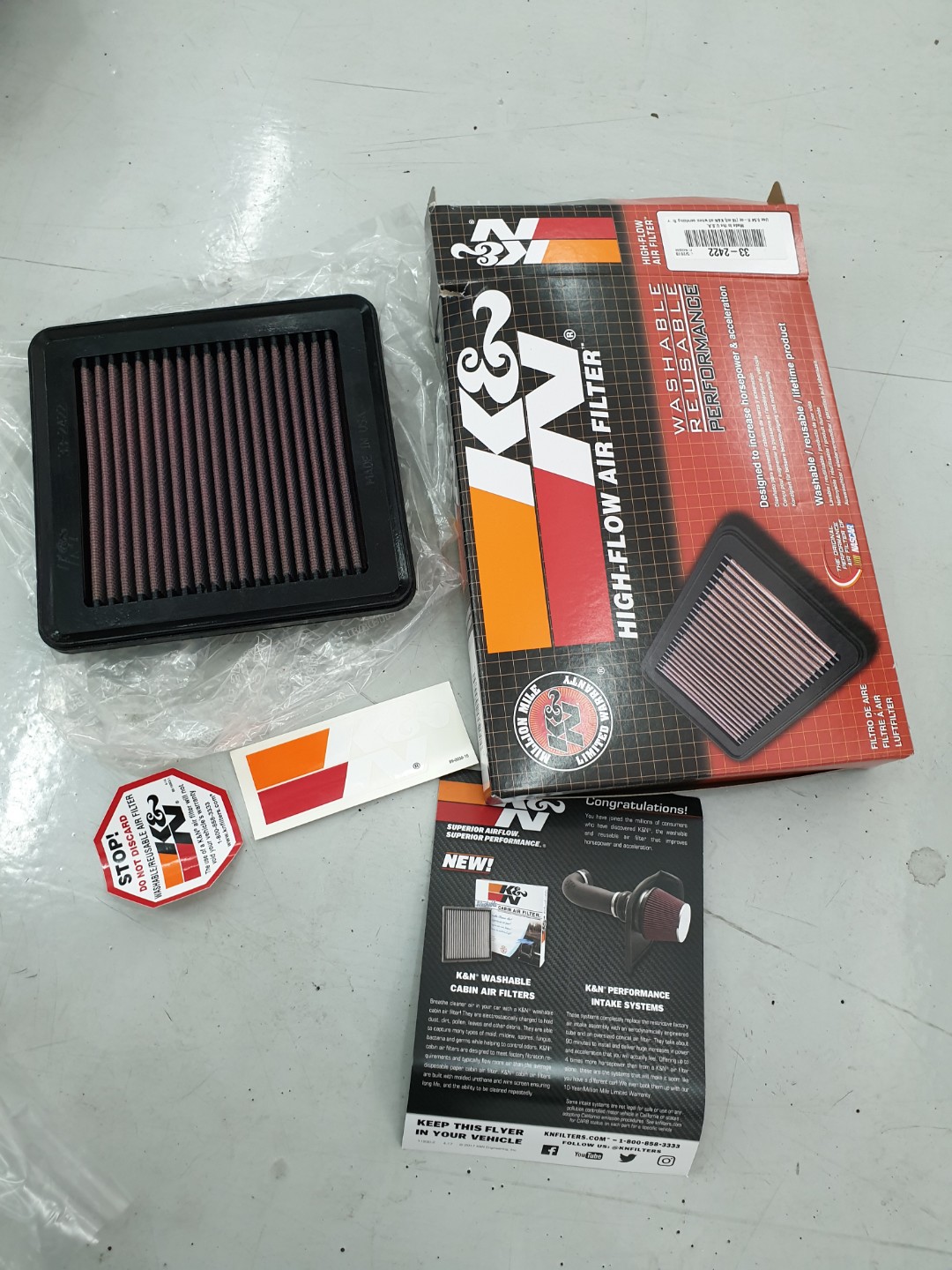 Auto Parts Accessories Performance K N Filters 33 2422 Air