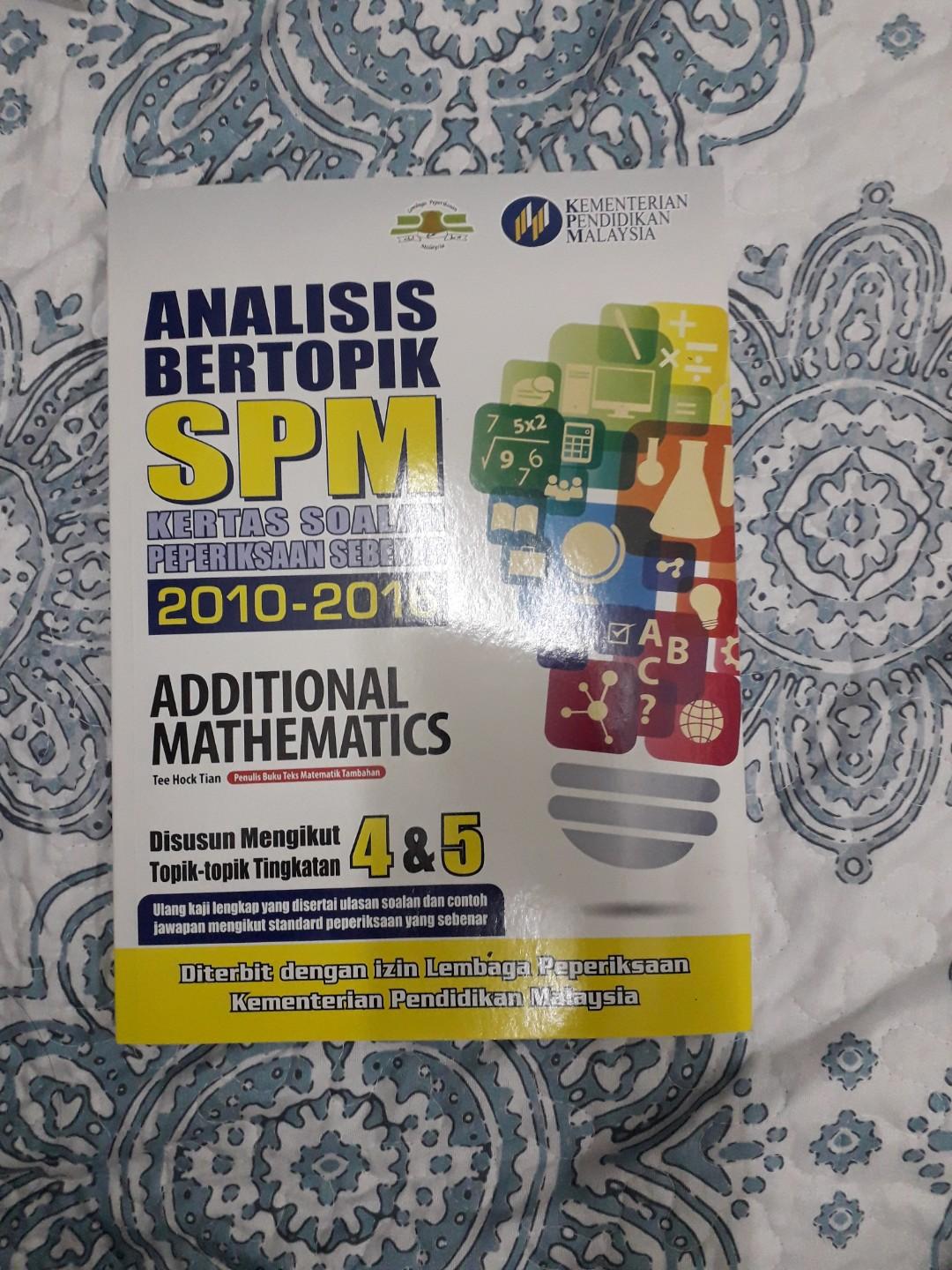 Kpm Spm Questions Book Add Maths F4 5 Mmar18 Textbooks On Carousell