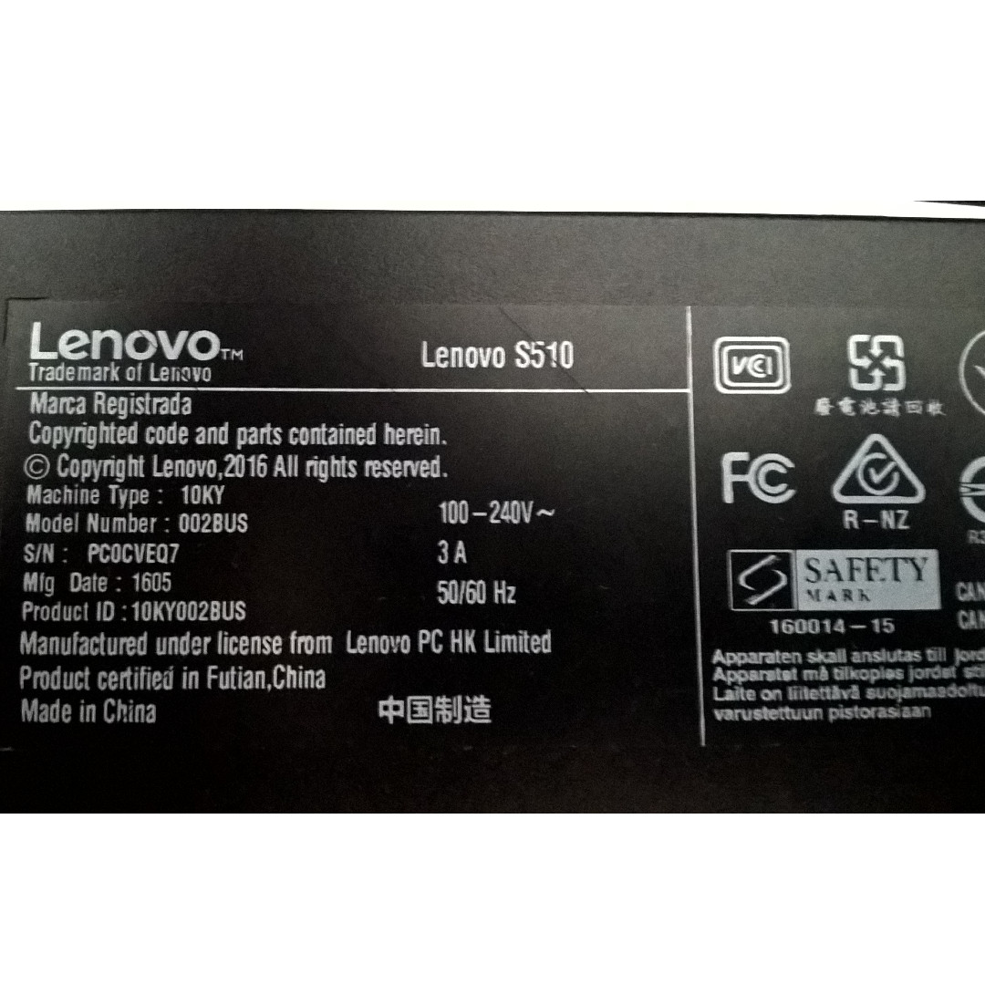 i5-6400 2.7 GHz 16 GB Ram with WLAN Windows 10 Pro Lenovo S510 SFF