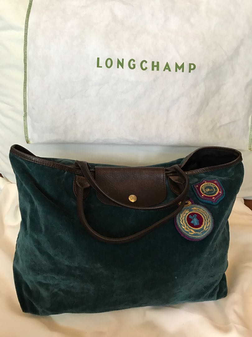 longchamp suede bag