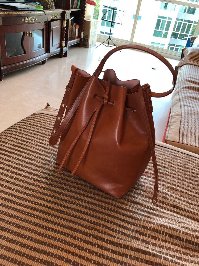 Mansur Gavriel Calf Leather Bucket Bag, Women's Fashion, Bags