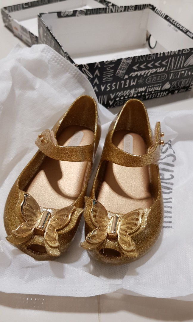 gold mini melissa shoes