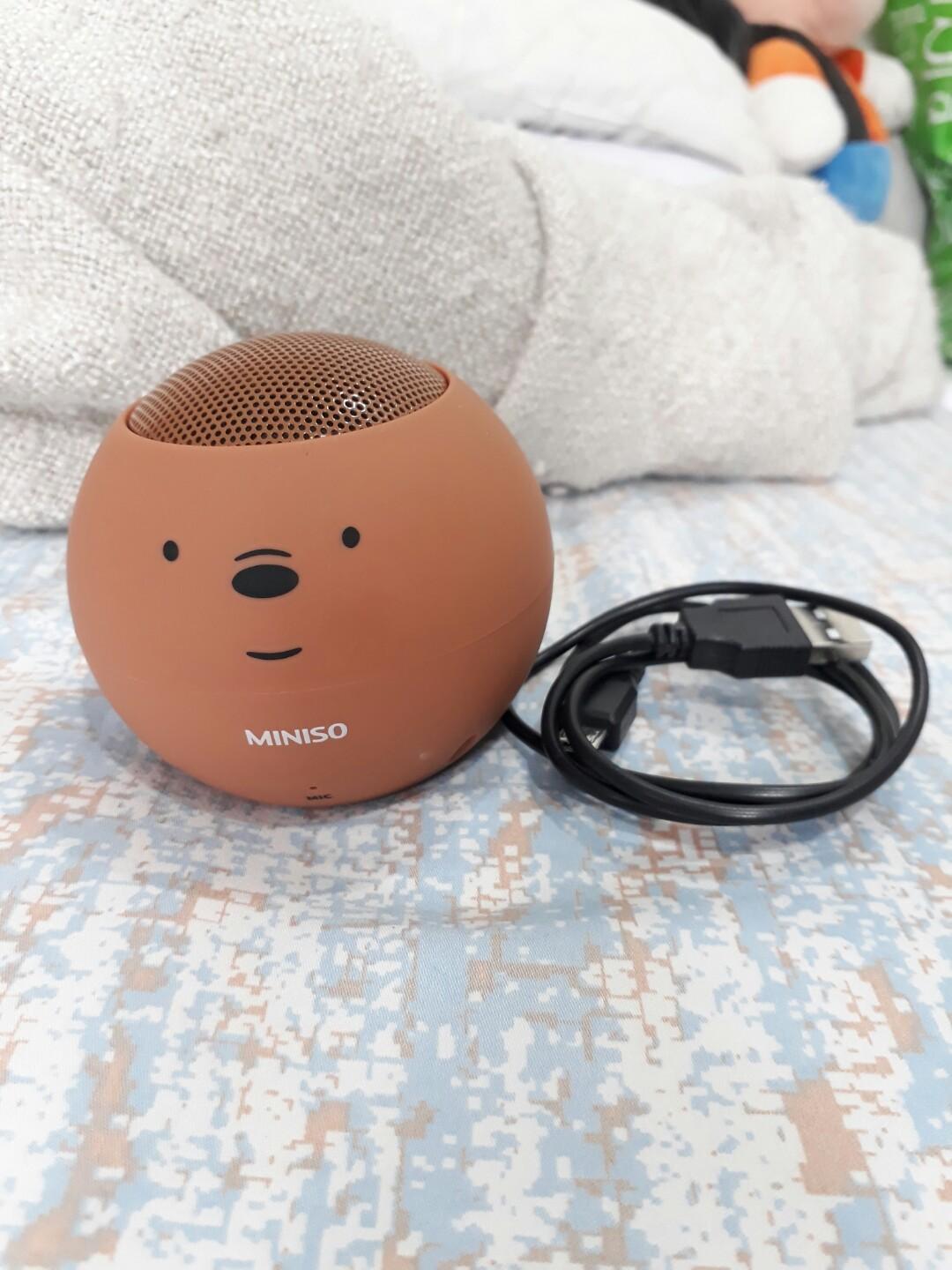 We bare bears bluetooth speaker miniso new arrivals