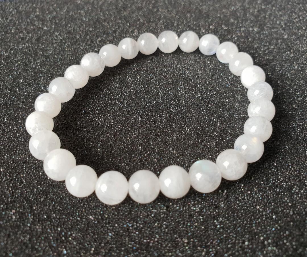 Moonstone Bracelet 8mm Women S Fashion Jewellery Bracelets On Carousell