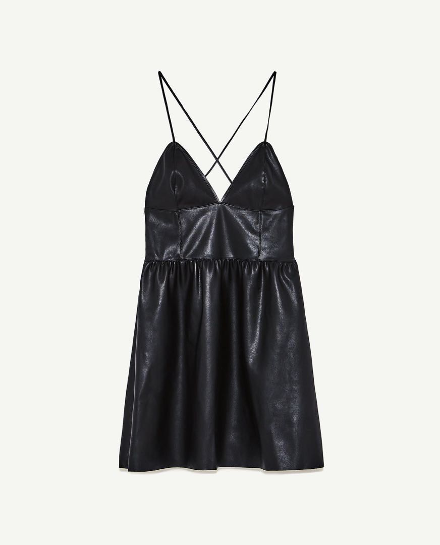 NEW* Zara Faux leather dress, Women's Fashion, Dresses & Sets, Dresses on  Carousell