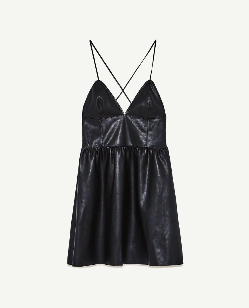 NEW* Zara Faux leather dress, Women's Fashion, Dresses & Sets, Dresses on  Carousell