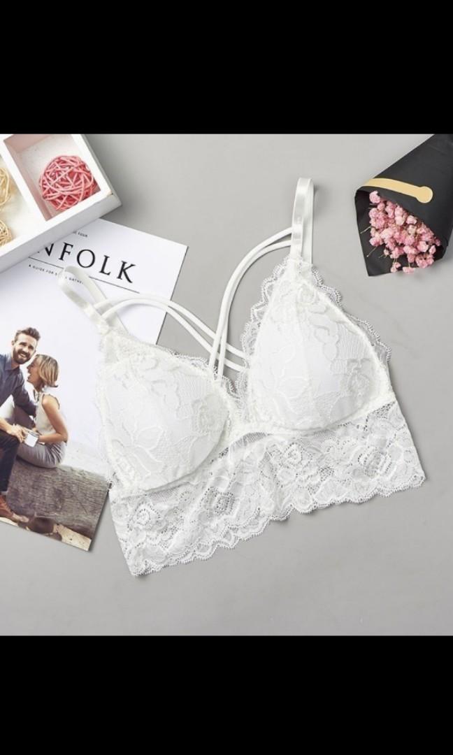 Padded white bralette clearance