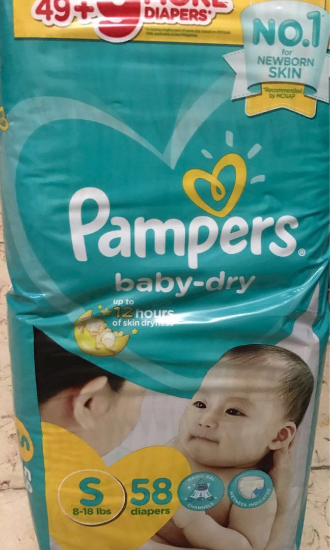 Pampers Baby Dry Small 4 8kg 58pcs Tape Babies Kids Babies