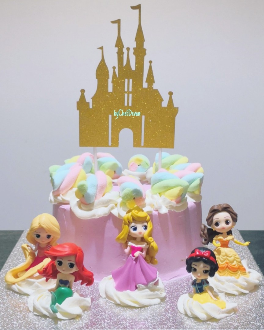 6inch Pink Princess Castle Cake Food Drinks Baked Goods On Carousell