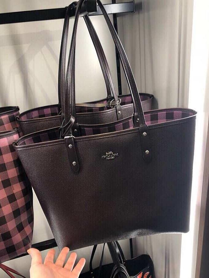 coach checkered bag