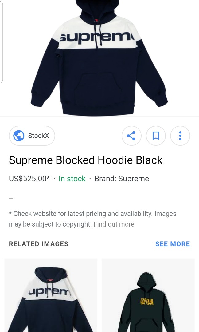 Supreme Blocked Hoodie Red Men's - FW17 - US