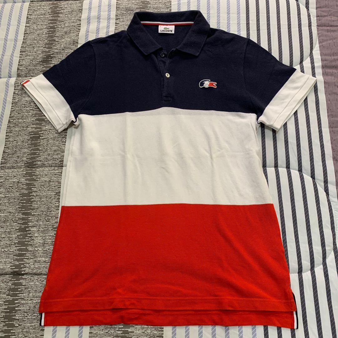 RARE Lacoste Tricolor Polo Shirt, Men's 