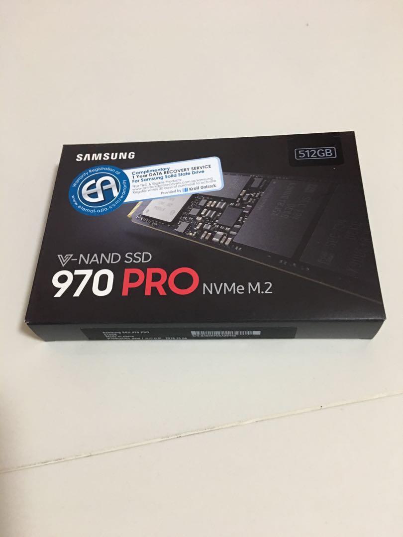 Samsung 970 pro 512gb NVMe .M.2 SSD, Computers & Tech, Parts ...