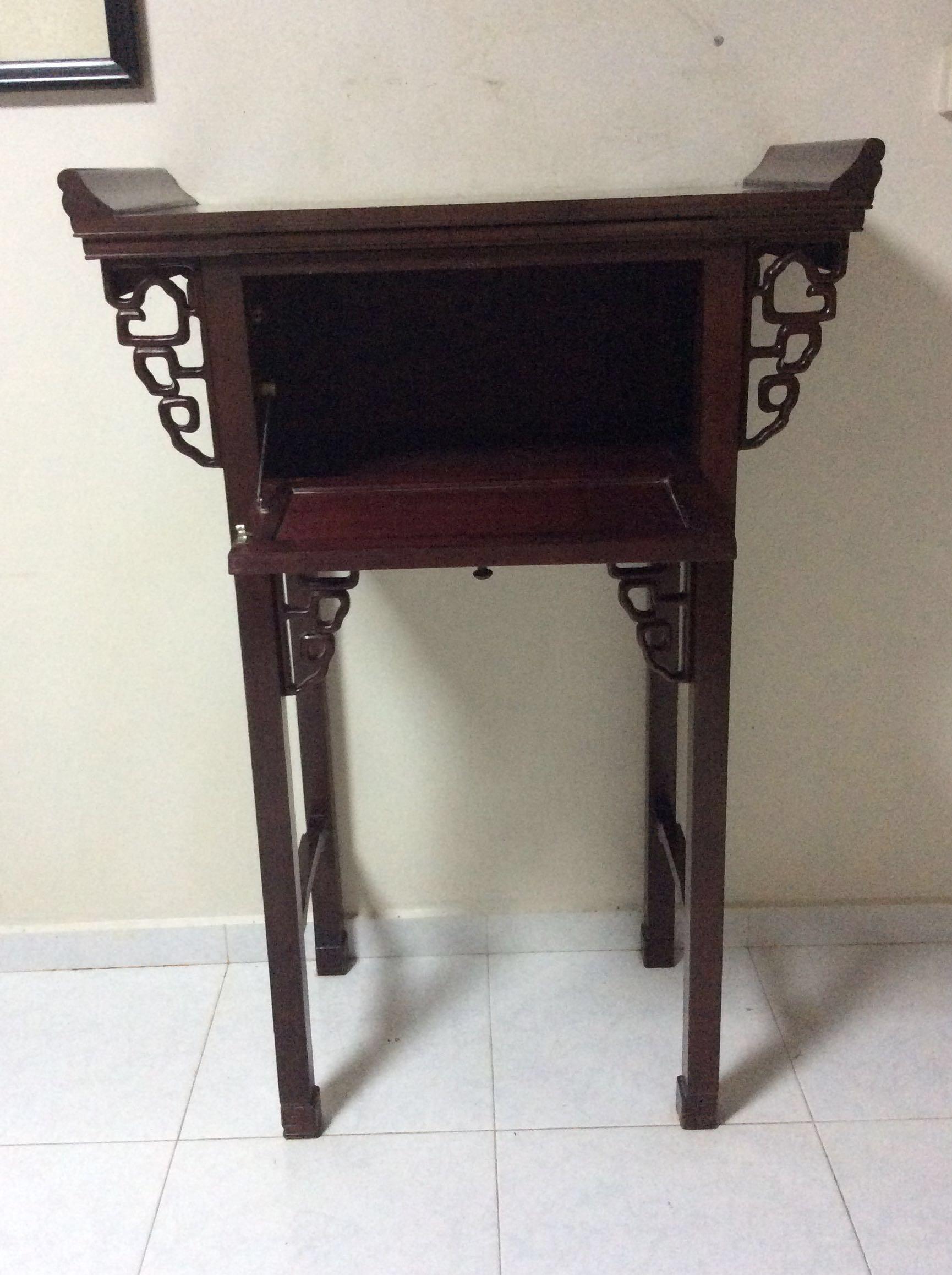 Solid Wood Chinese Prayer Altar Table Stand Not From Ikea, Furniture