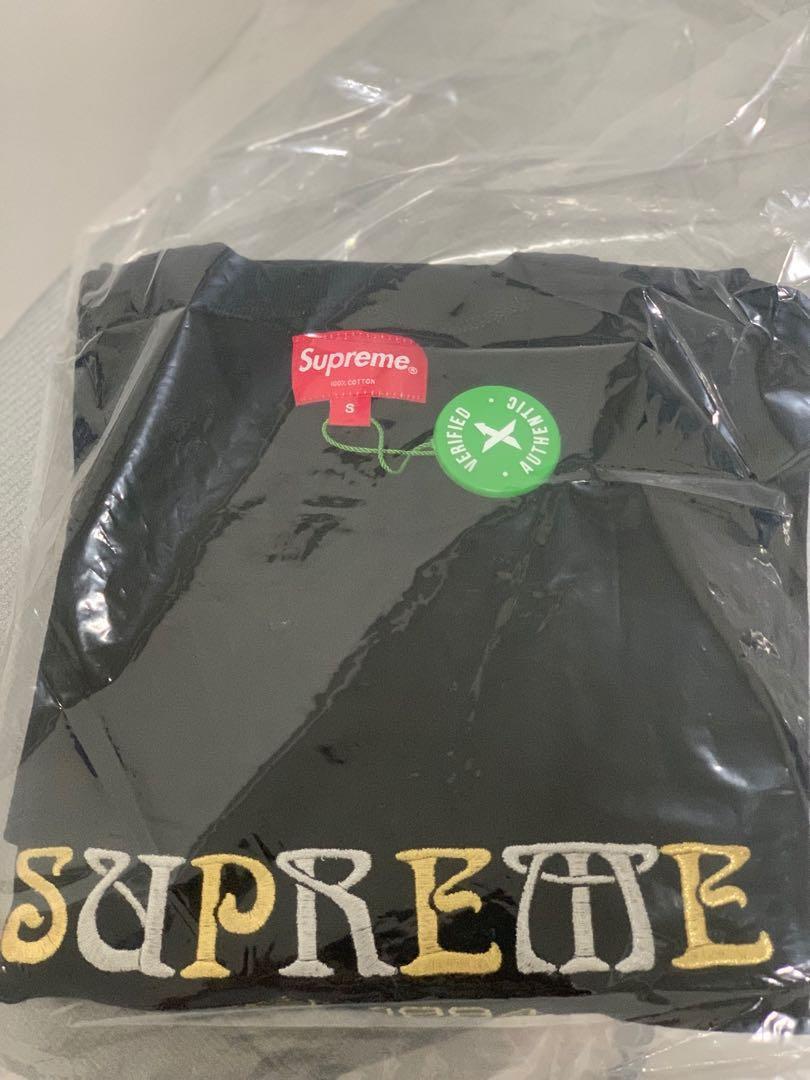 supreme nouveau logo tee black