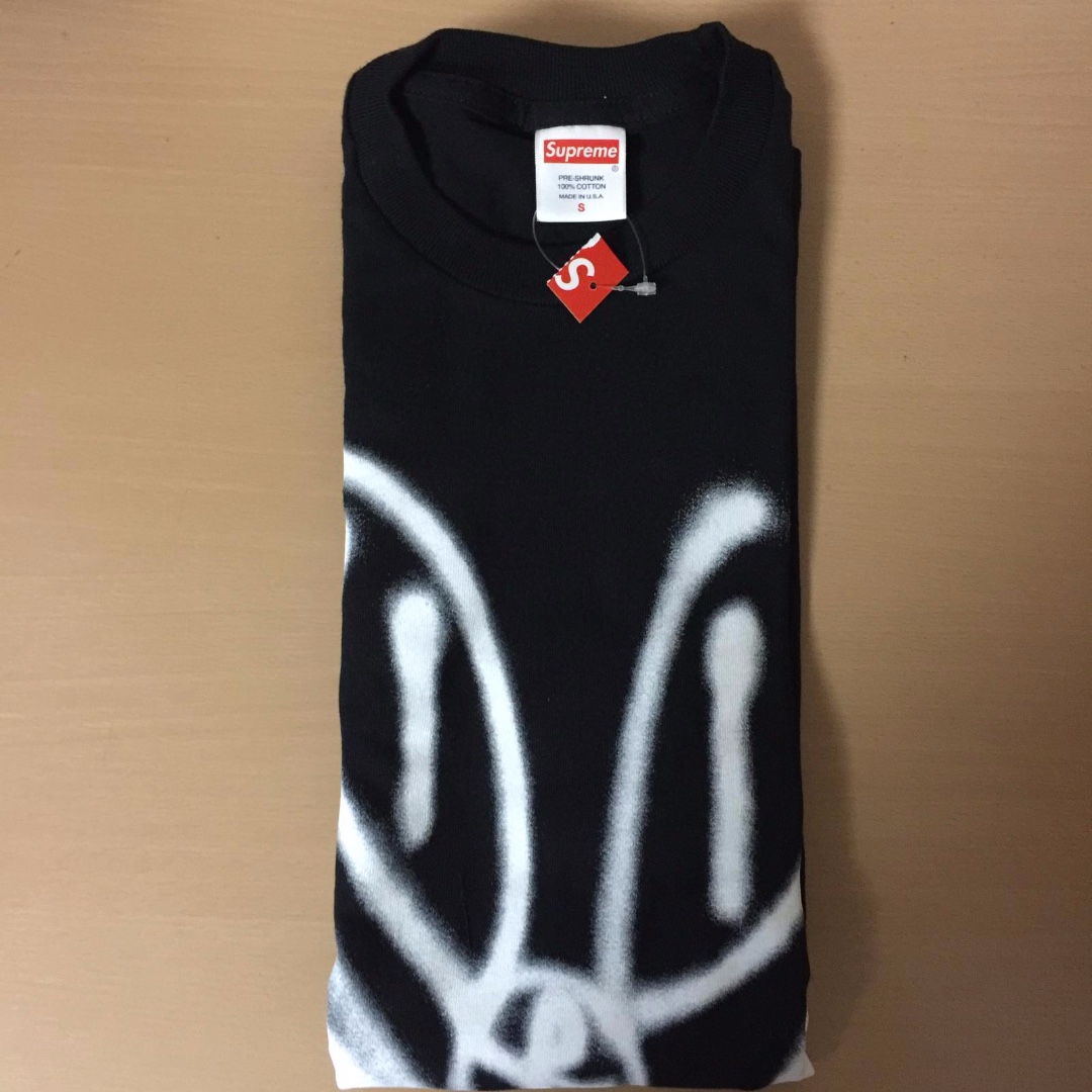 supreme smile tee black