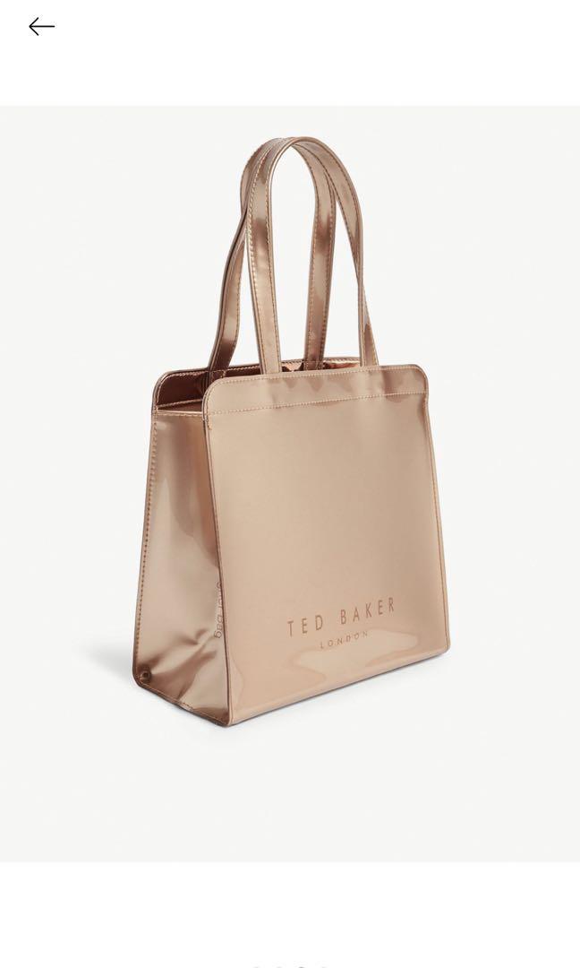 Ted Baker Cleocon small bow shopper bag in bronze Women s Fashion