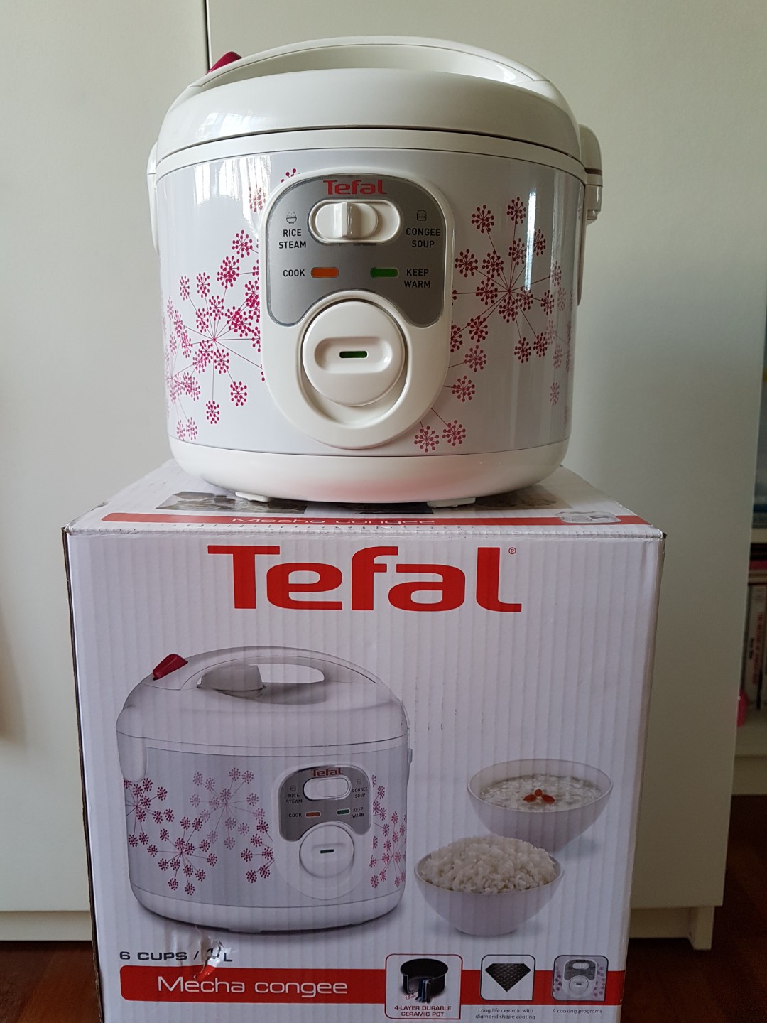 Tefal Rice Cooker (mecha congee) RK104P, TV & Home Appliances, Kitchen