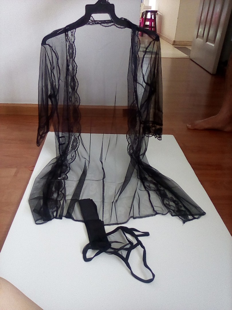 Transparent Sexy Night Time Bed Lace Dress, Women's Fashion, New