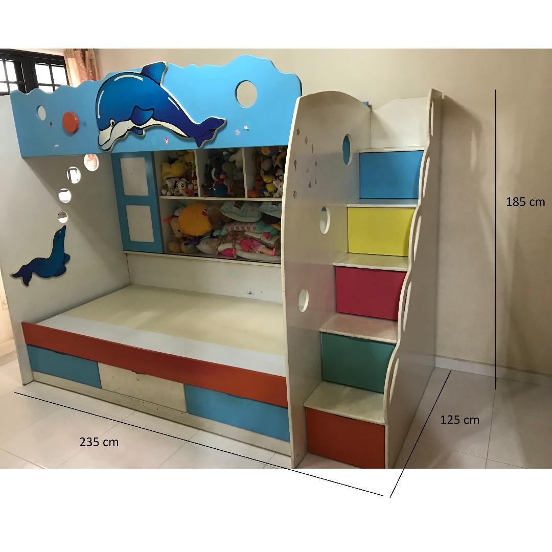 Wooden Bunker Bed Suitable 4 Kids N Adult Moveout Sale Furniture Beds Mattresses On Carousell