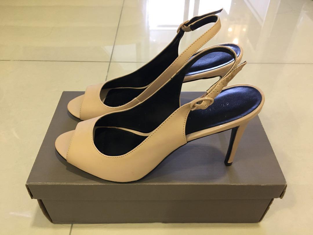 clear heels size 1