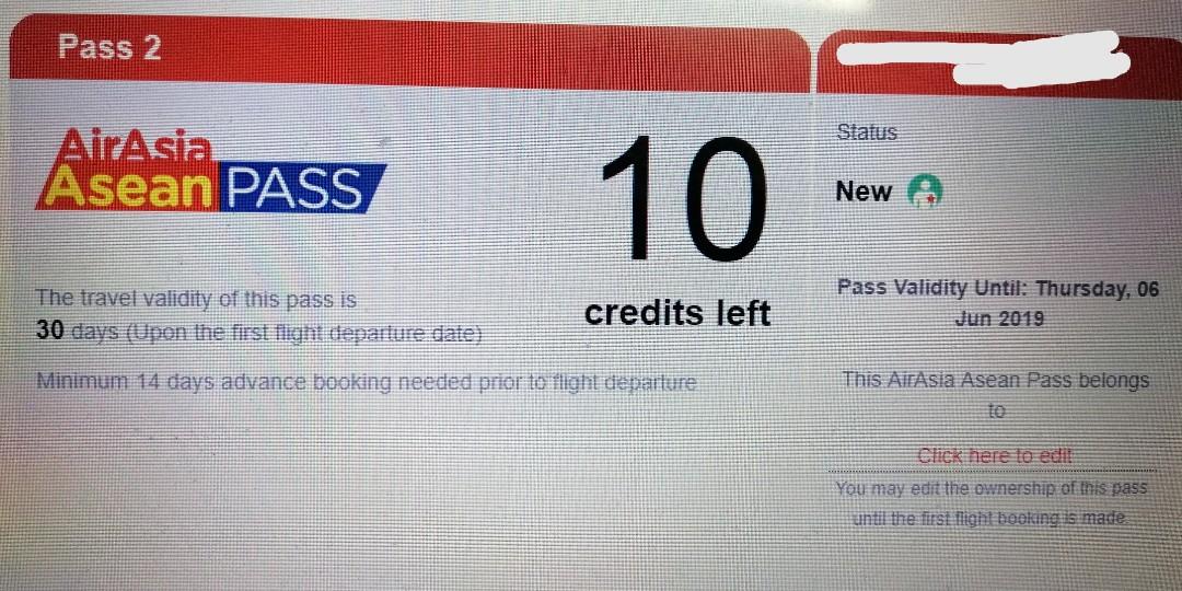Air Asia Asean Pass, Tickets & Vouchers, Flights & Overseas Attractions